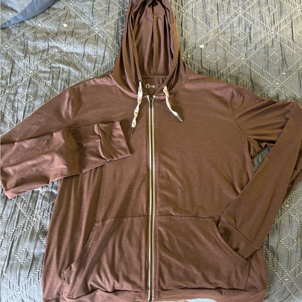 Zyia Brown Downtime Full Zip Jacket with tags